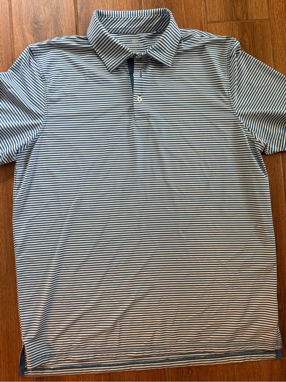 Southern Tide performance brrrr Men's Navy Striped Polo / men’s xl